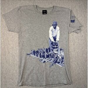 HUF Legends Never Die Graphic Tee Mens Small Gray Skate Shirt Harold Hunter